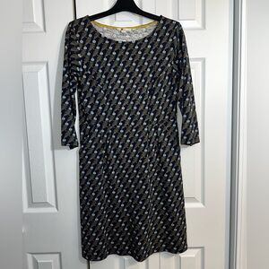 Boden Multicolor Owl Print Dress w/ Pockets
